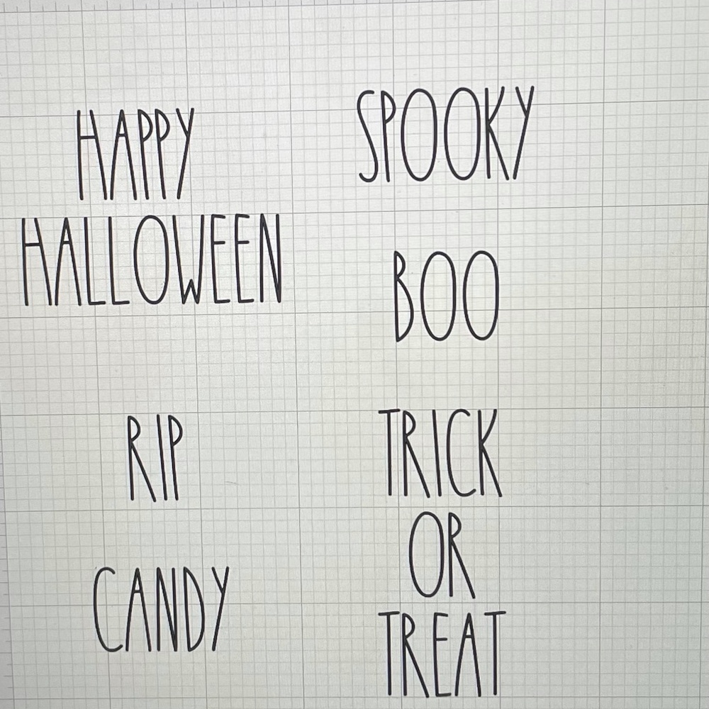 Rae Dunn inspired Halloween decals